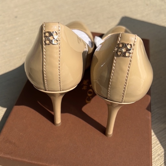 Brand New In Box Patent Leather Coach Heels - Picture 3 of 9